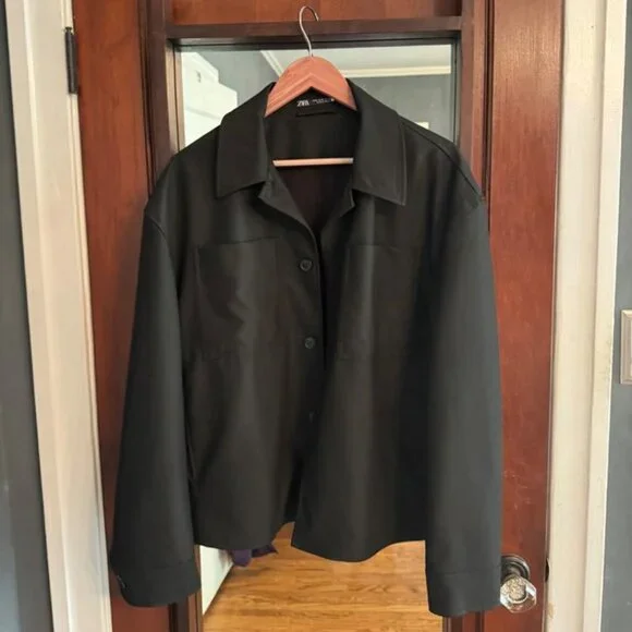 ZARA - BOXY FIT OVERSHIRT - SZ MEDIUM - Picture 1 of 6